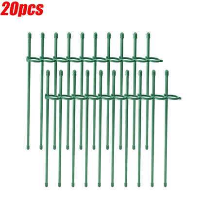 Adjustable Plant Support Rod Garden Stakes Shrub Flower Stick Tomatoes Vine Orchid Stand Potted Plants Holder Pole with Clip
