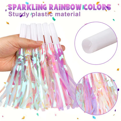 6/12/36 Pcs Colorful Blowout Whistles Wedding Gift Kids Birthday Party Favors Pinata Filler Cheer Props Christmas Noise Maker