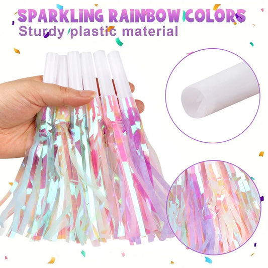 6/12/36 Pcs Colorful Blowout Whistles Wedding Gift Kids Birthday Party Favors Pinata Filler Cheer Props Christmas Noise Maker