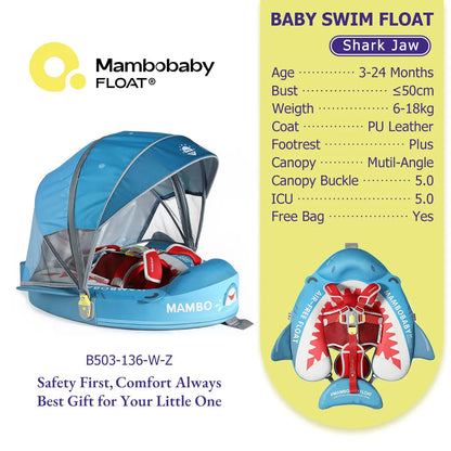 Mambobaby Baby Pool Float Vip 5 Dropshipping Blackproof Pool Mat For Infant Non-Inflatable Natation Buoy With Parasol Beach Toys