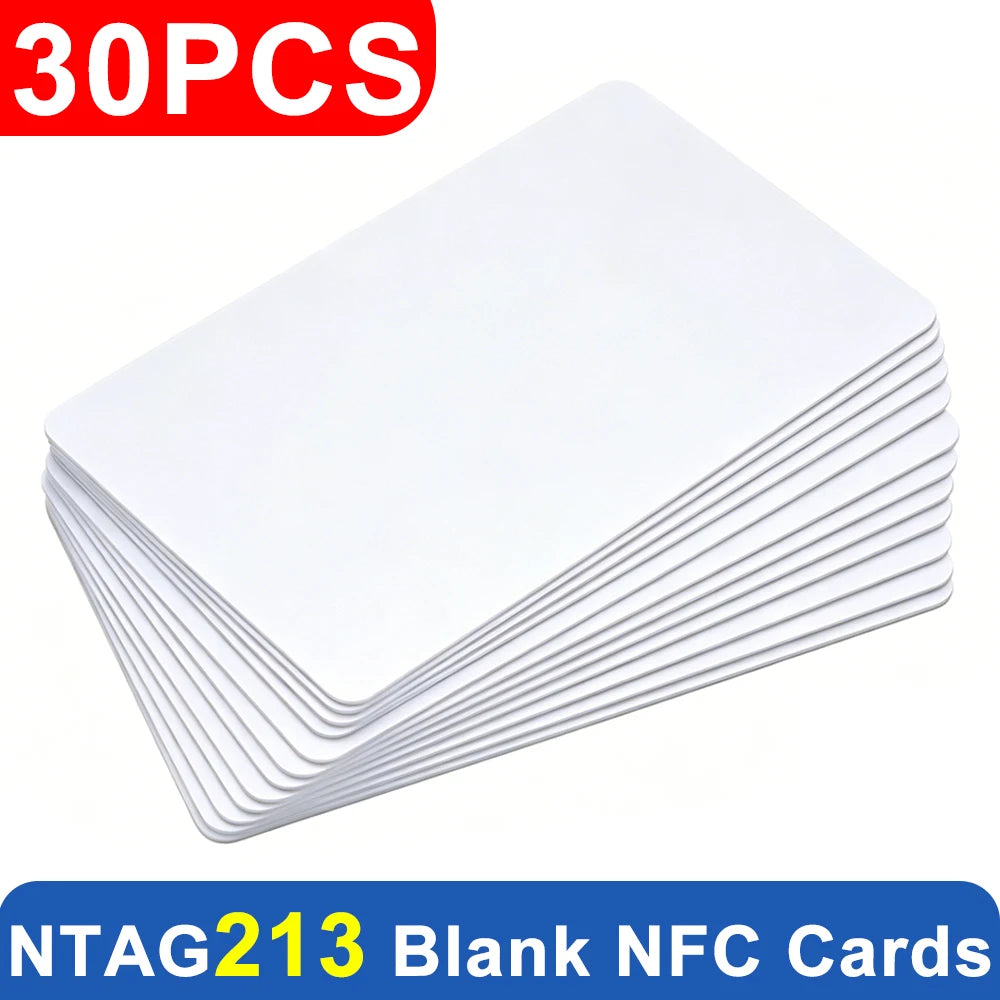 2-50PCS NFC216 NFC215 NFC213 Ntag 213 Chip TAG ISO14443A RFID PVC White Cards For all NFC Android IOS Phone Blank PVC Keycard