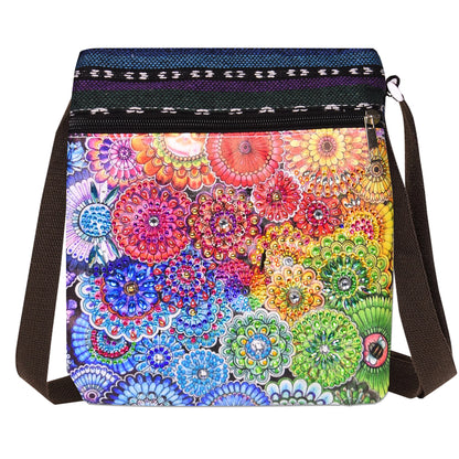 1pc/Set DIY Mandalas Diamond Art Purses Canvas Zipper Handbag with Strap Mandalas Diamond Painting Crossbody Bag for Adults