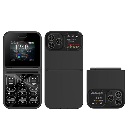 SERVO Classic Small Flip Mobile Phone 2G Dual SIM Card Blacklist Speed Dial 2.0" Screen 180° Fold Button Cellphones New Upgrade