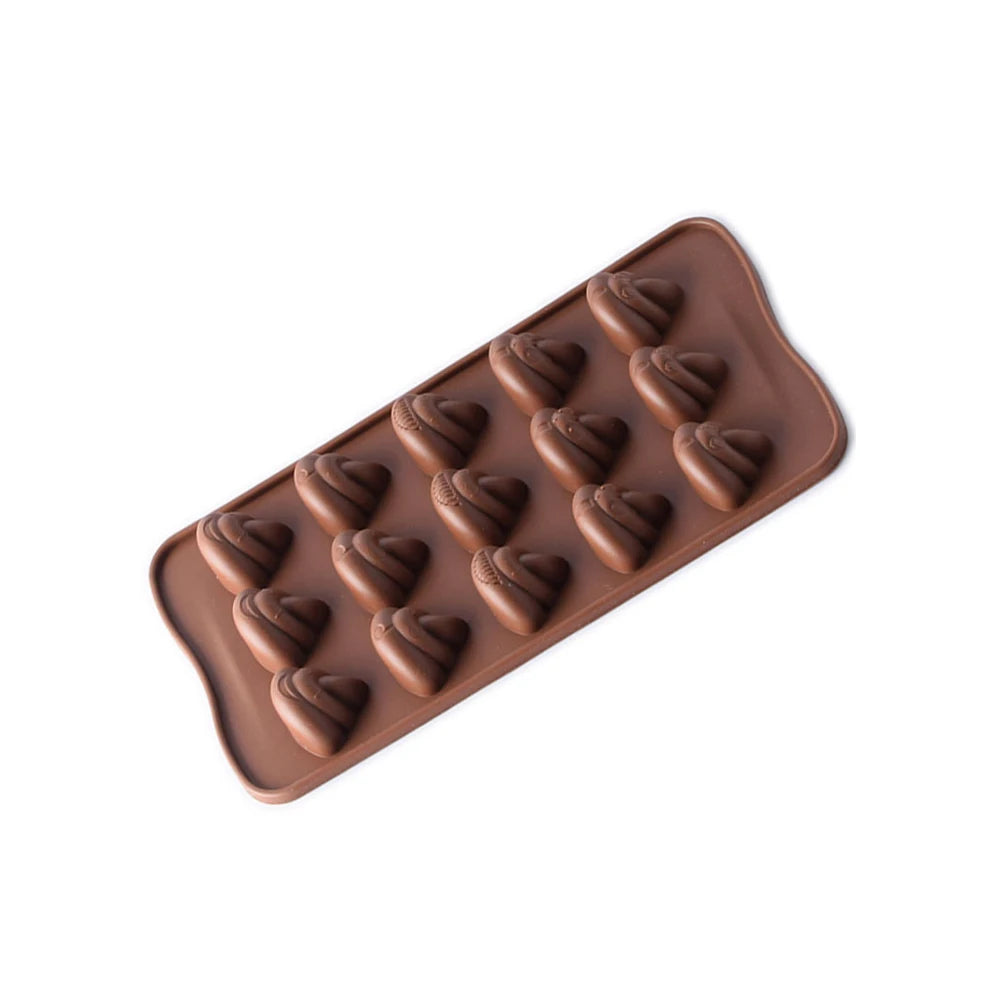 1PC Silicone 15 Hole Chocolate Mold Creative Jelly Christmas Candy Mold Cake Mold Ice Grid Baking Utensils