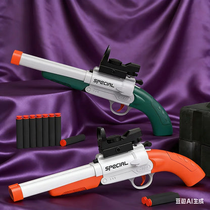 Double Barreled Toy Gun S686 Rifle Dual Soft Bullets Airsoft Launcher Outdoor Sports Game Pistola Shot Gun Weapon for Kids Gift