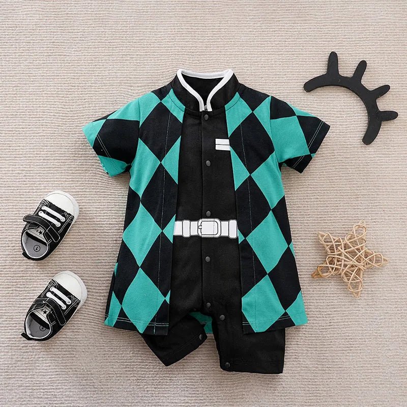 Baby Romper 100% Cotton Summer Short Sleeve Anime Cosplay Costume Soft Infant Jumpsuit Newborn Boy Girl One-Piece Bodysuit 0-18M