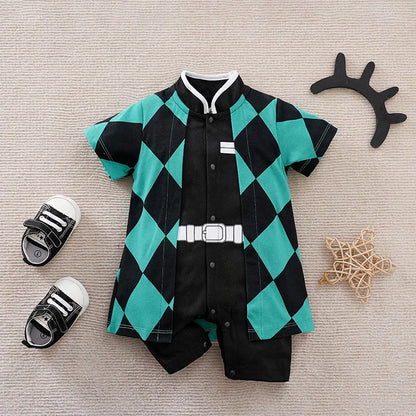 Baby Romper 100% Cotton Summer Short Sleeve Anime Cosplay Costume Soft Infant Jumpsuit Newborn Boy Girl One-Piece Bodysuit 0-18M
