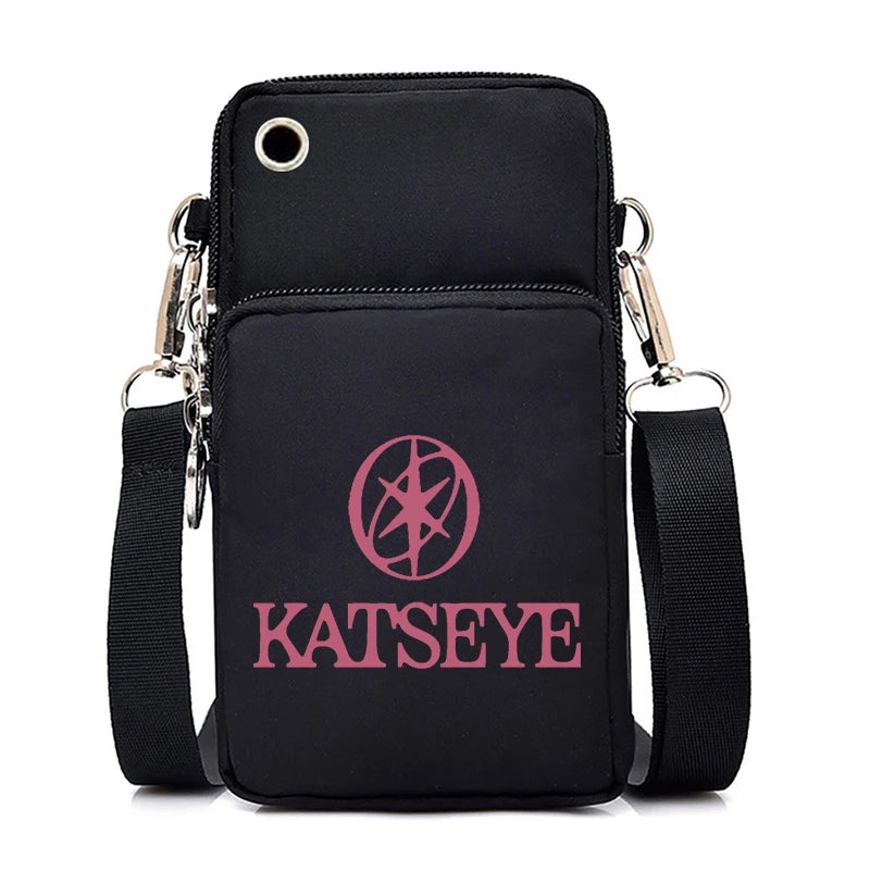 Funny Katseye Hip Hop Small Shoulder Bags Women Men Harajuku Katseye Mini Mobile Phone Bags 2026 New Purses Crossbody Bags Gifts