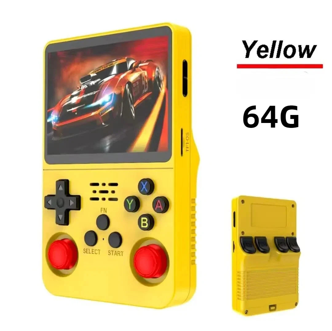Open Source R36S Retro Handheld Game Console, Linux System, 3.5" IPS Screen, Portable Pocket Video Player, 64GB Preloaded Games