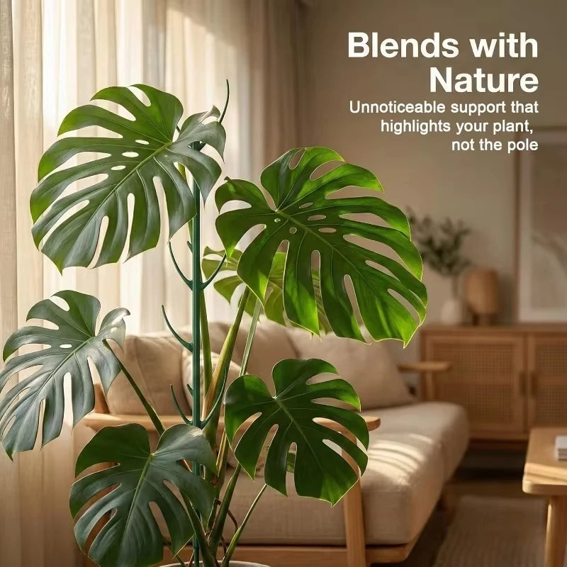 10Pcs Monstera Plant Support Set Stackable Tall Poles with Ties Support Climbing Plant Stems Durable Outdoor Gardening Supports