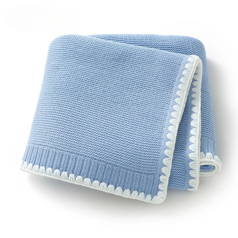 Personalized Name Breathable Baby Blanket Boys Girls Swaddle Wraps Newborn Nap Blankets Knitted Acrylic Infant Security Blankets