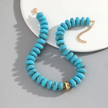Chunky Colorful Beaded Choker Necklace Women Summer Trendy Round Resin Beads Chain Necklaces Statement Jewelry Gift for Vacation