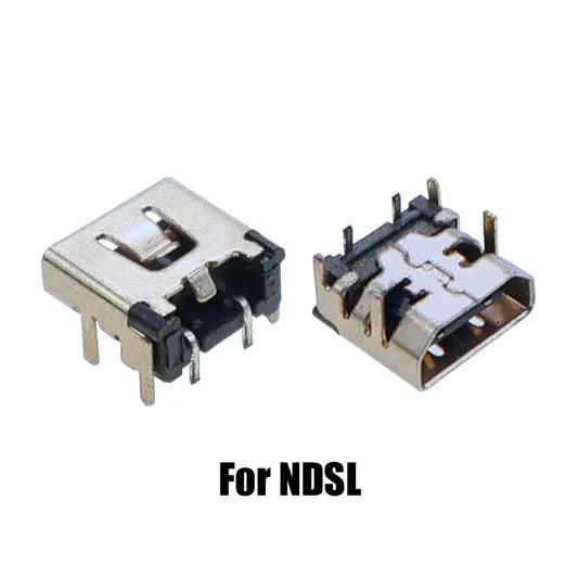 2pcs For NDS NDSL NDSi XL Power Socket Charging Port For GBA GBASP Link Connector For Switch / Lite / Oled / Pro NS Console