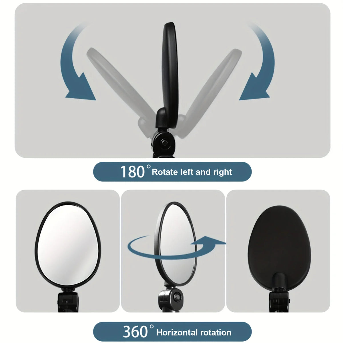 1/2PC Bike Mirror 360 Degree Adjustable Rotatable Handlebar Mirror Wide Bycicle Accessories Cycling Rear View Mirror Accesorios