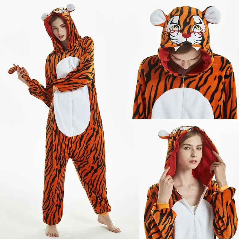 Kids Capybara Onesies Adults Sleepwear Women Men Flannel Cartoon Animal Pajamas Chidlren Christmas Family Performance Jumpsuit