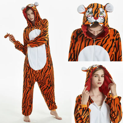 Kids Capybara Onesies Adults Sleepwear Women Men Flannel Cartoon Animal Pajamas Chidlren Christmas Family Performance Jumpsuit