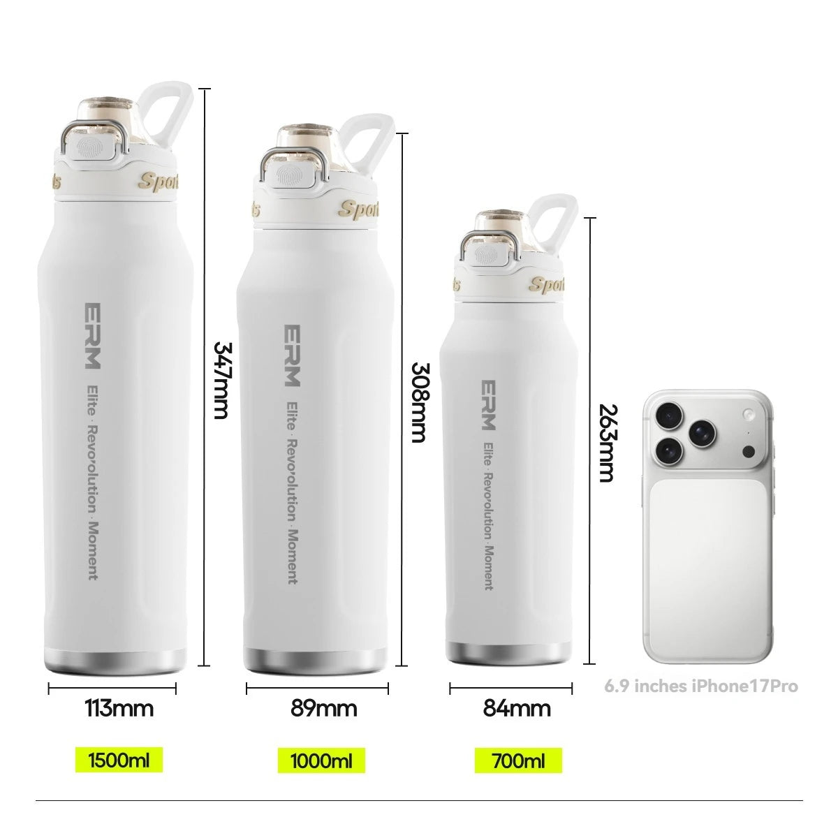 Insulated Water Bottle Stainless Steel Tumble Cycling Cold And Hot Flasks Double Wall Portable With Handle Sports Outdoor Cup