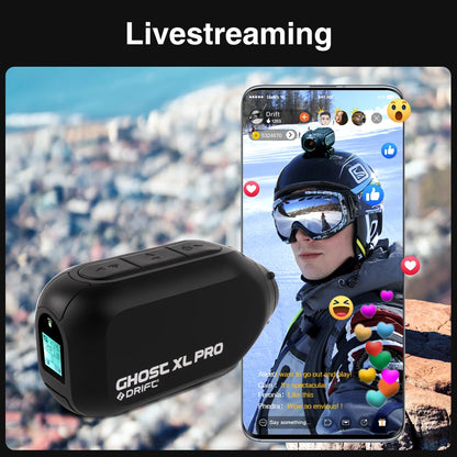 Drift Ghost XL Pro 4K PLUS HD Action Camera 3000mAh Battery WiFi IPX7 Waterproof Rotatable Lens Helmet Cam Motorcycle Bicycle