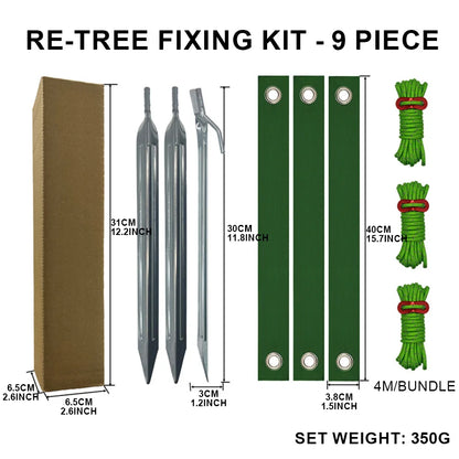 1SET Tree Stake Kits, Tree Stakes and Supports Kits for Young Trees Against Bad Weafor Newly Planted Tree Strap Garden Accessori