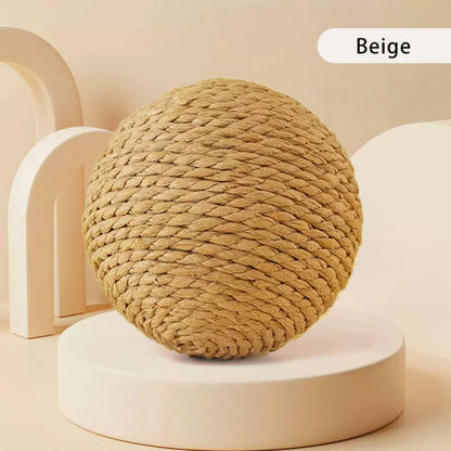 Interactive Sisal Cat Scratching Ball Toy For Kitten Teeth Cleaning Anti Bite 10CM Super Big Cat Ball Sounding Toy Pet Supplies
