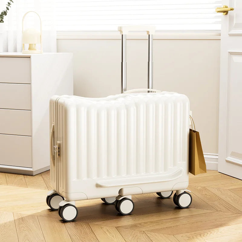New Child Riding Suitcase Luggage with Password Lock 6 Wheel Spinner Easy Travel Companion TSA Approved Suitcases Set Travel Bag