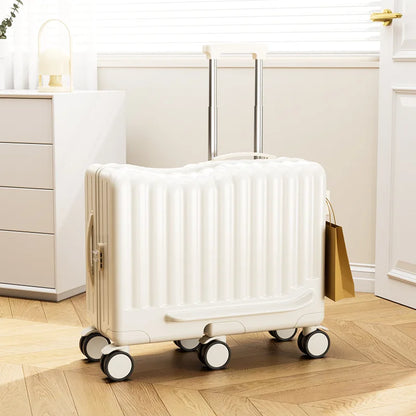 New Child Riding Suitcase Luggage with Password Lock 6 Wheel Spinner Easy Travel Companion TSA Approved Suitcases Set Travel Bag