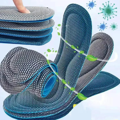 10/20pcs Memory Foam Orthopedic Insoles Shoes Men Women Nano Antibacterial Deodorization Insole Sweat Absorption Running Cushion