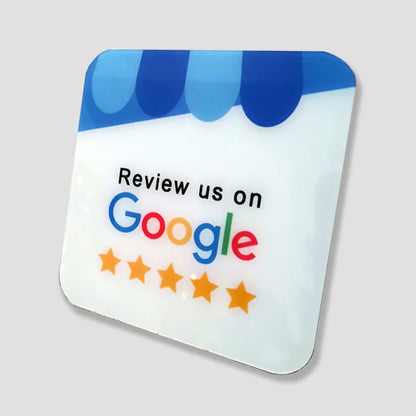 Custom Printing Acrylic NFC Table Stands NFC Plate for Google Reviews