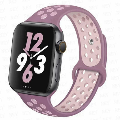 Silicone Sport Straps For Apple Watch 10 Band 45mm 44mm Ultra2 49mm 38/40mm 41mm 42 46mm Bracelet iWatch Series 8 7 6 4 5 3 9 SE