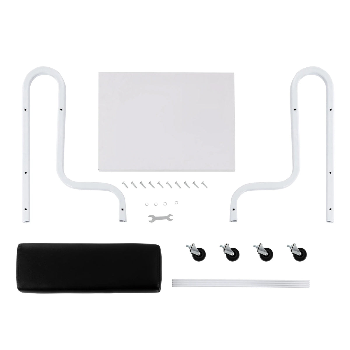 2-Tier Foot Bath Spa Trolley Cart Portable Pedicure Footrest with 4 Wheels Beauty Salon Nail Stand for Pedicures Massages Toenail Care, Load 100 kg/220.46 lbs