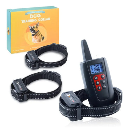 1000M Electric Dog Training Collar For 1/2/3 Dog Stop Bark Collar 2 IN1 Reflective Nylon Collar IPX7 Rechargeable Pet Device