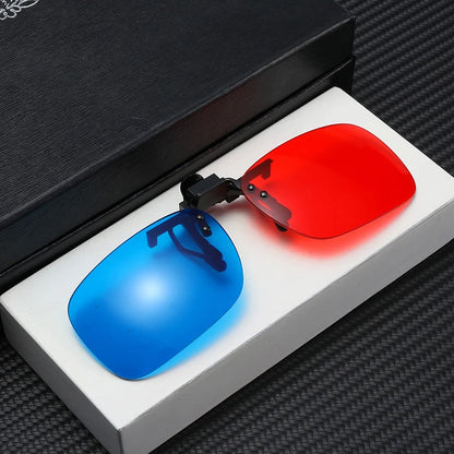 Wholesale Red Blue Green 3D Glasses Black Frame For Dimensional Anaglyph Movie TV Glasses For 3D Movies