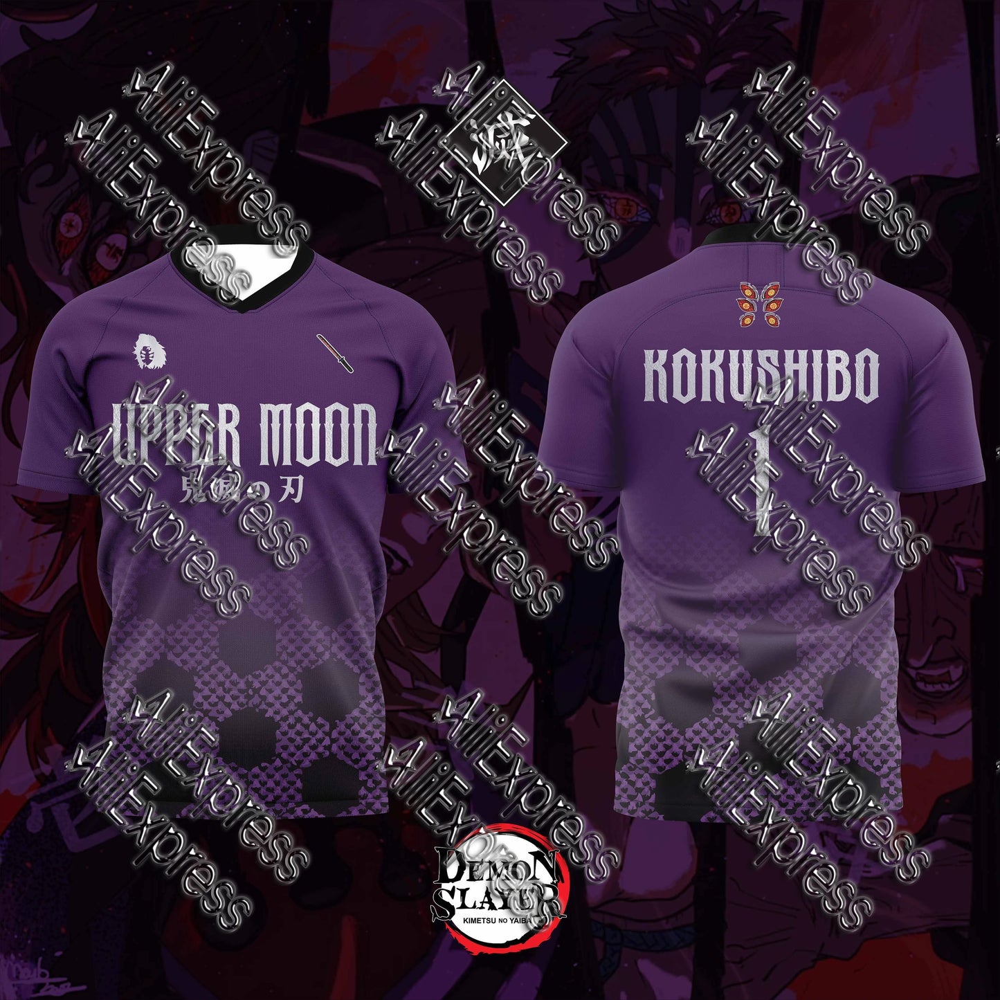Summer Vintage Anime Devil Slayer Short Sleeve Tops Fashion Unisex Manga Breathable V-Neck T-Shirt Japanese Classic Anime Tee
