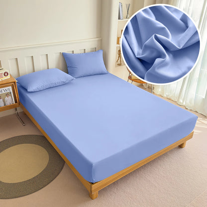 90/120/150/180x200 Fitted Bed Sheet with Elastic Band Solid Color