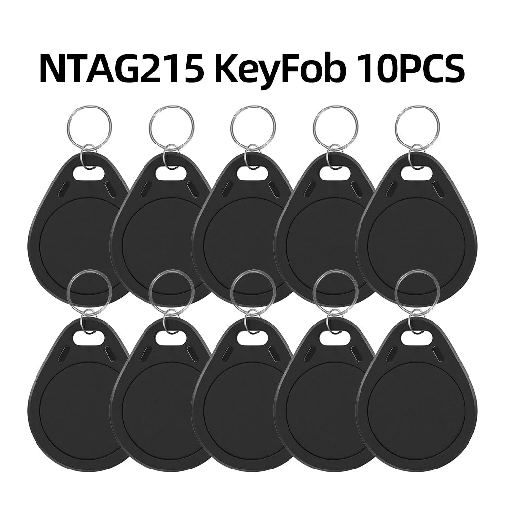 NTAG215 NFC KeyFob Waterproof Rewritable Keychain 504 Bytes Compatible with Amiibo & Apple Shortcuts for iOS Android