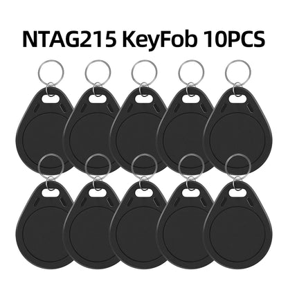 NTAG215 NFC KeyFob Waterproof Rewritable Keychain 504 Bytes Compatible with Amiibo & Apple Shortcuts for iOS Android
