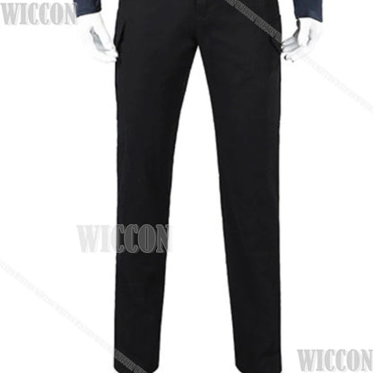 Residenttt Leon Full Set Suit Cosplay Dark Coat Slim-fit T-shirt Pant Belt Gloves Horro Game Man Halloween Comic Con Festival