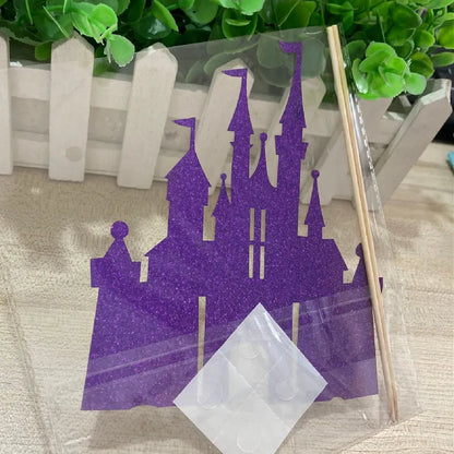 Castle Cake Topper Flag Rainbow Anniversary Cupcake Toppers For Wedding Happy Birthday Party Baking Decoration Happy New Year