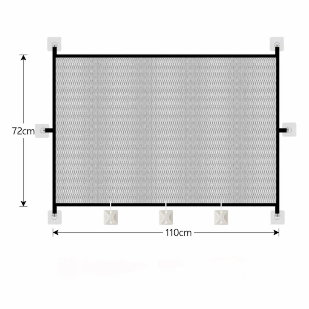 New Portable Retractable Pet Barrier Fences Folding Mesh Pet Safety Gate with Hooks Anti-Escape Dog Isolation Gate Stairs