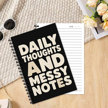 1pc, I am planning a revenge notebook, new work log, 50 sheets lined diary, stationery, black humor spiral notebook
