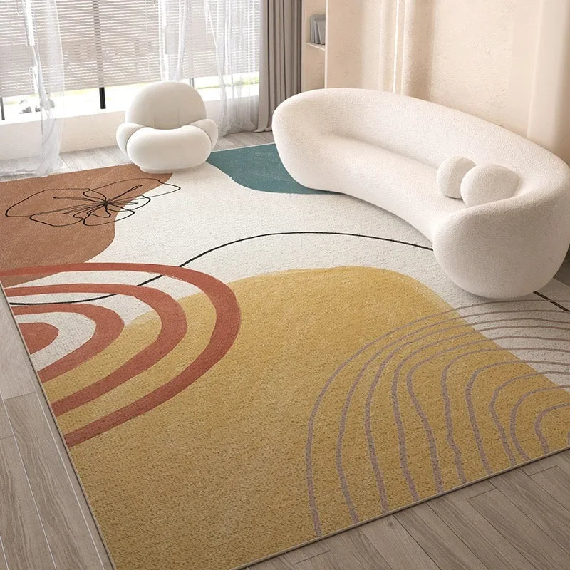 VIKAMA Simple And Light Luxury Living Room Carpet, Bedroom Anti-Slip And Anti-Stain Sofa, Coffee Table Carpet, Home Decoration