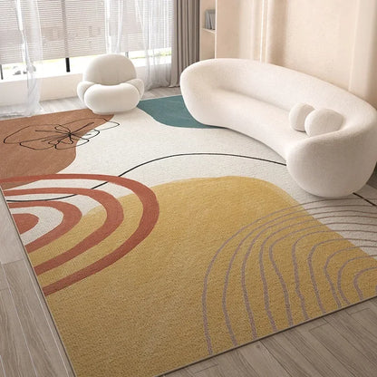 VIKAMA Simple And Light Luxury Living Room Carpet, Bedroom Anti-Slip And Anti-Stain Sofa, Coffee Table Carpet, Home Decoration