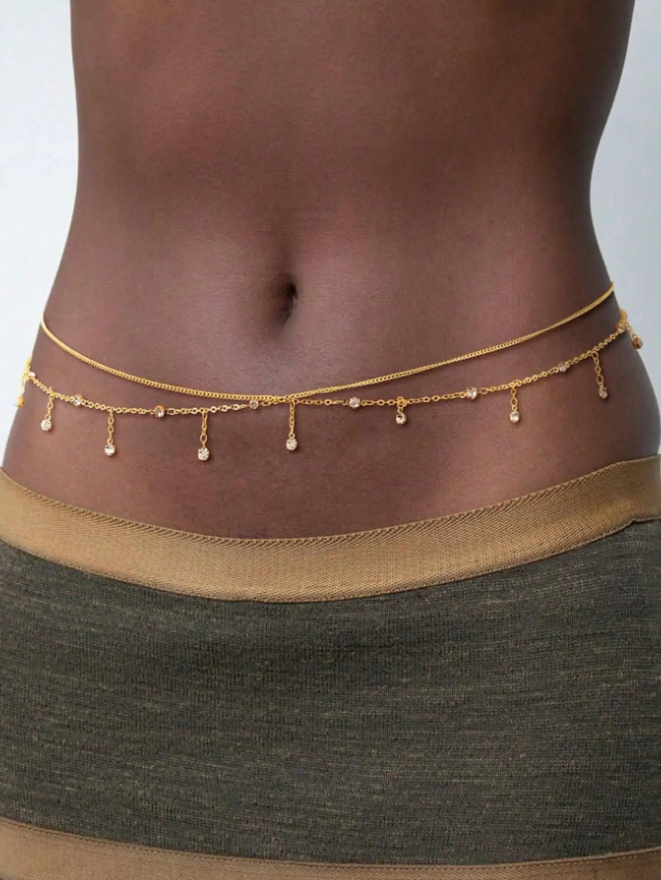 HOTNICE Bohemian Style Multi-Layer Sexy Bikini Set With Tassel, Waist Chain, Belly Button Jewelry, Suitable For Summer Beach, Vacation, Party, Women