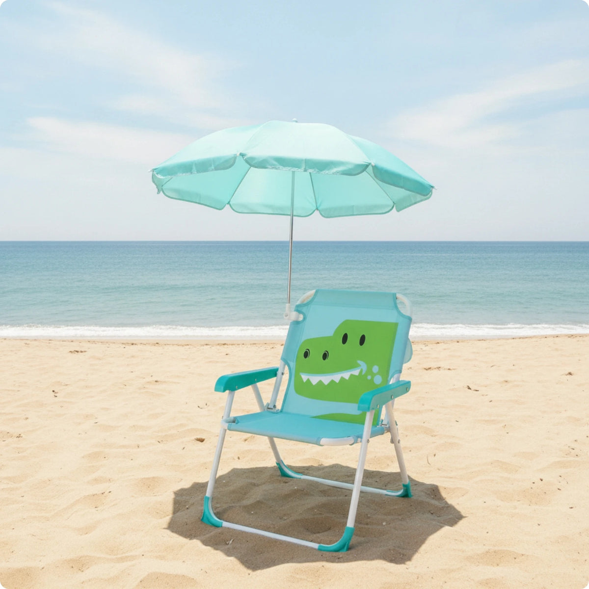 Kids Beach Chair with Umbrella Portable Children Camping Chair Sun Protection Lightweight Kid Parasol Chair for Outdoor Camping