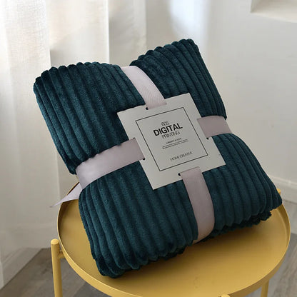 Soft Plaid Blankets Warm Coral Fleece Throw Blanket Sofa Cover Bedspread On The Bed For Adult Kid Pet Winter Warm Blankets