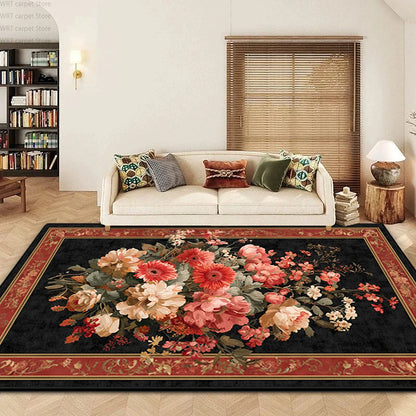 Nordic Luxury Floral Living Room Carpet Decoration Home Fluffy Washable Rug for Bedroom 200x300 Customizable Soft Floor Mats