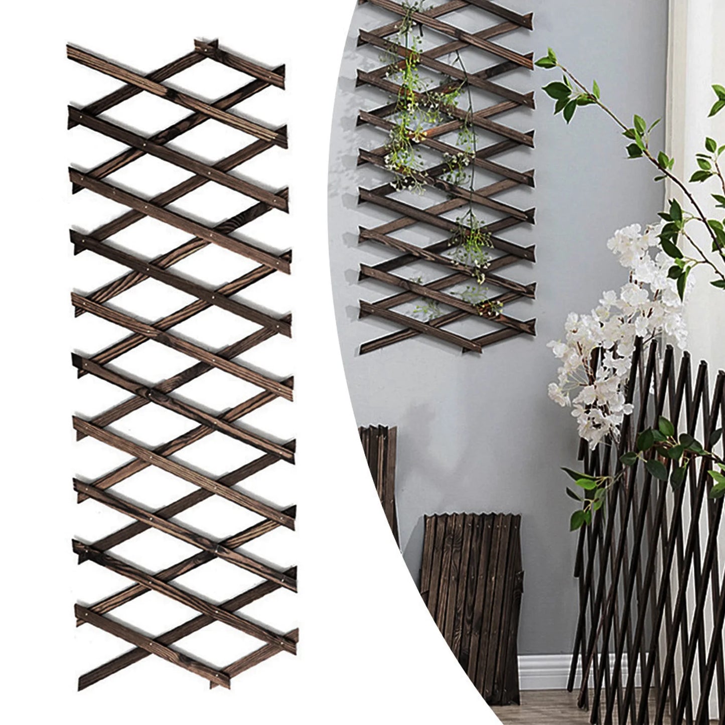 Expandable Plant Climb Hanging Frame Trellis Plant Support Fence Indoor Plant Vertical Rack Wall Decor For Room Patio Garden