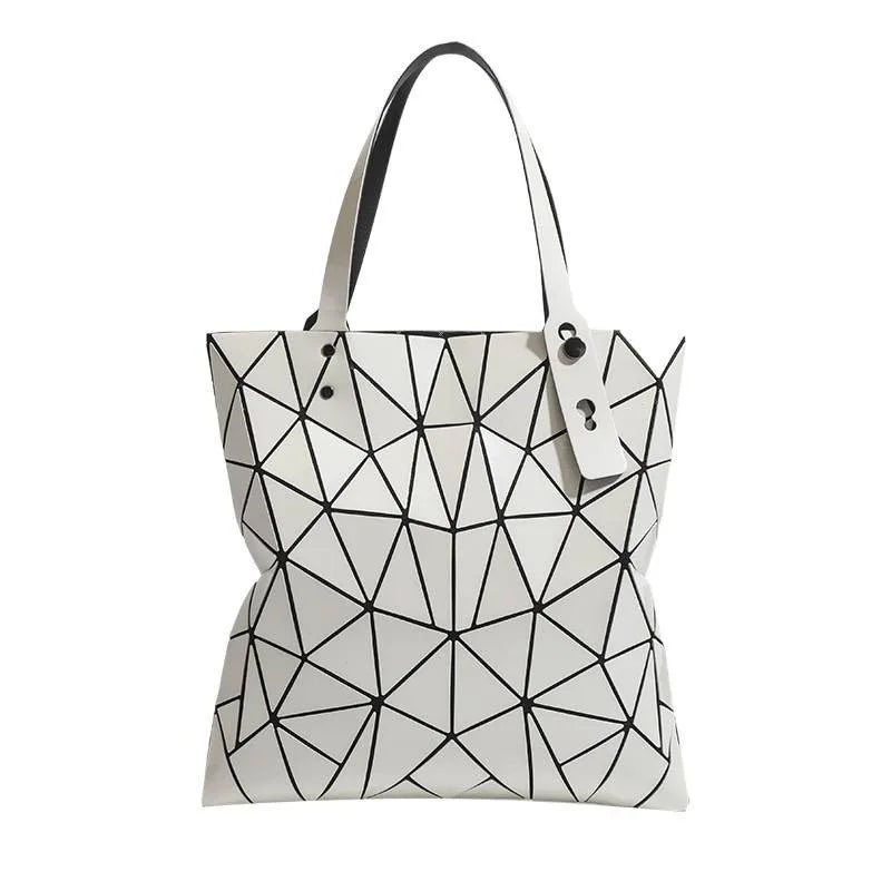 2026 Summer New Trendy Geometric Patchwork Rhombus Tote Bag Versatile Large Capacity Floral Handbag Shoulder Shopping Bag