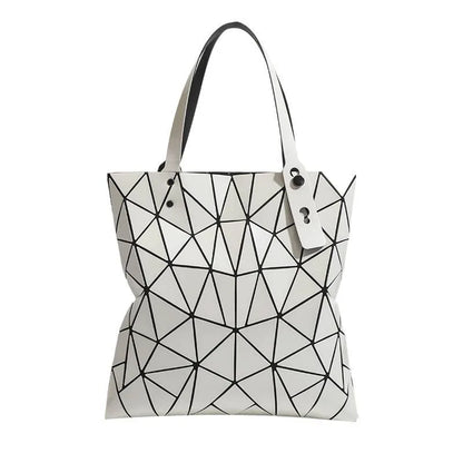 2026 Summer New Trendy Geometric Patchwork Rhombus Tote Bag Versatile Large Capacity Floral Handbag Shoulder Shopping Bag