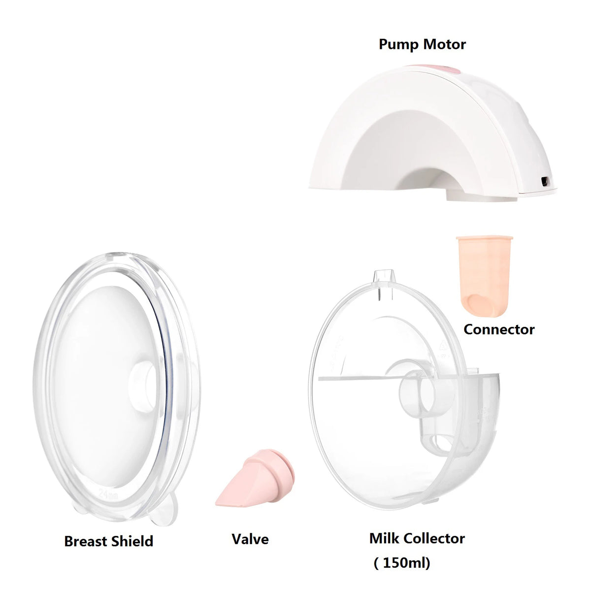 Wearable Breast Pump Hands Free Electric Portable Wearable Breast Pumps BPA-free Breastfeeding Milk Collector